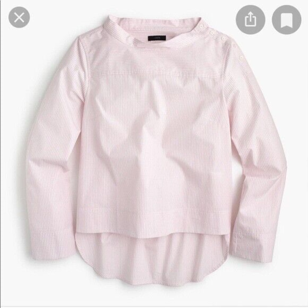 J.Crew Light Pink Striped Blouse
